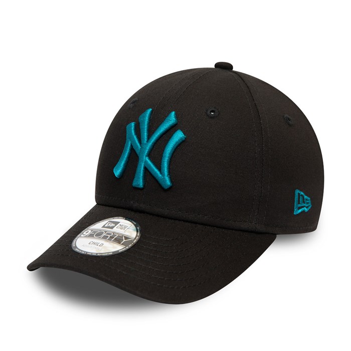 New York Yankees League Essential Lapset 9FORTY Lippis Mustat - New Era Lippikset Outlet FI-451209